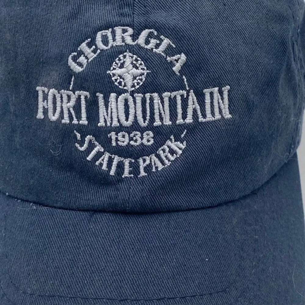 GEORGIA Fort Mountain State Park Baseball Cap Unisex OS‎ Navy Blue Cotton slouch